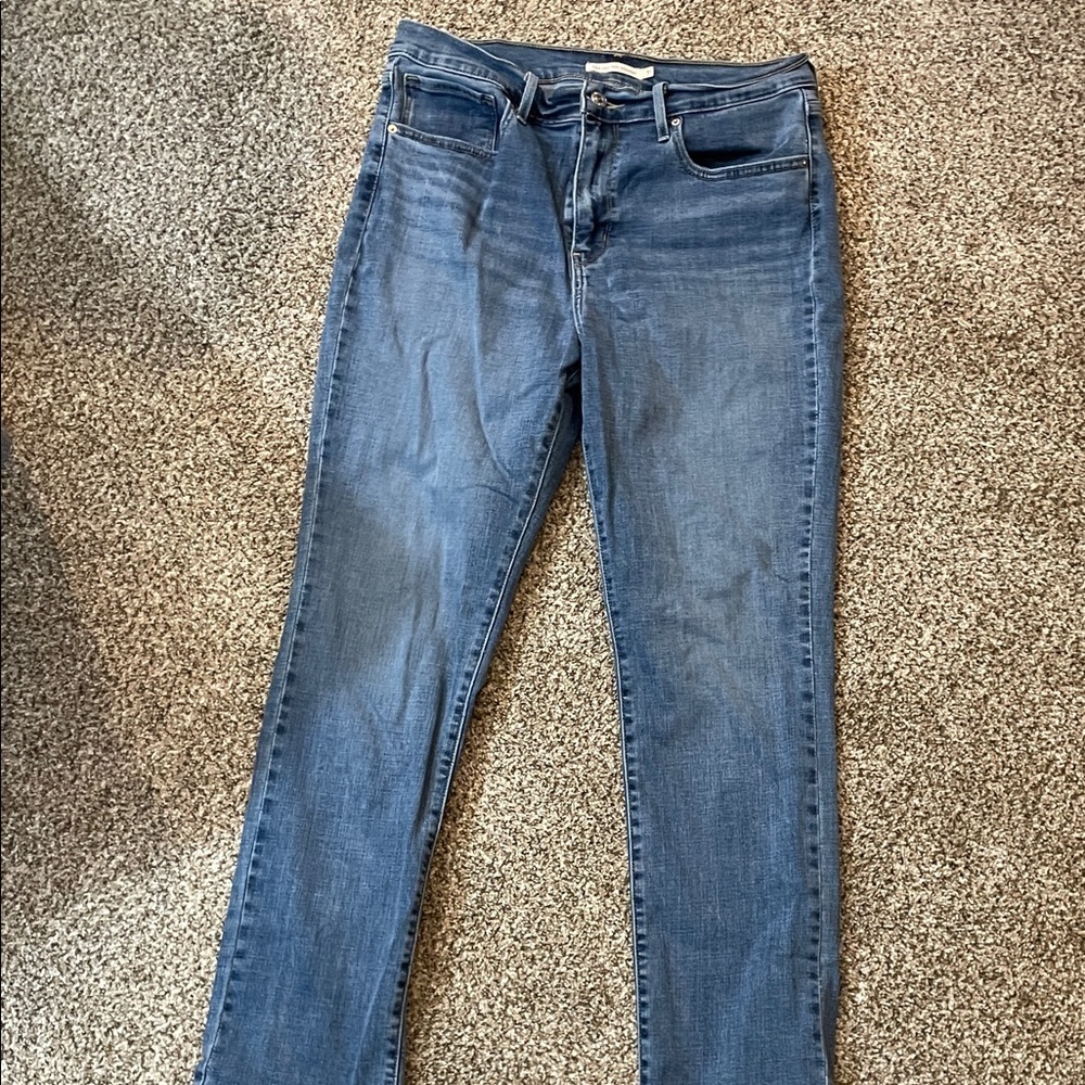 Women's Blue Stretch Skinny Jeans - Picture 3 of 4